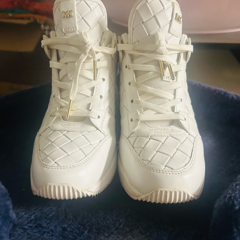 Michael Kors Quilted White Sneakers